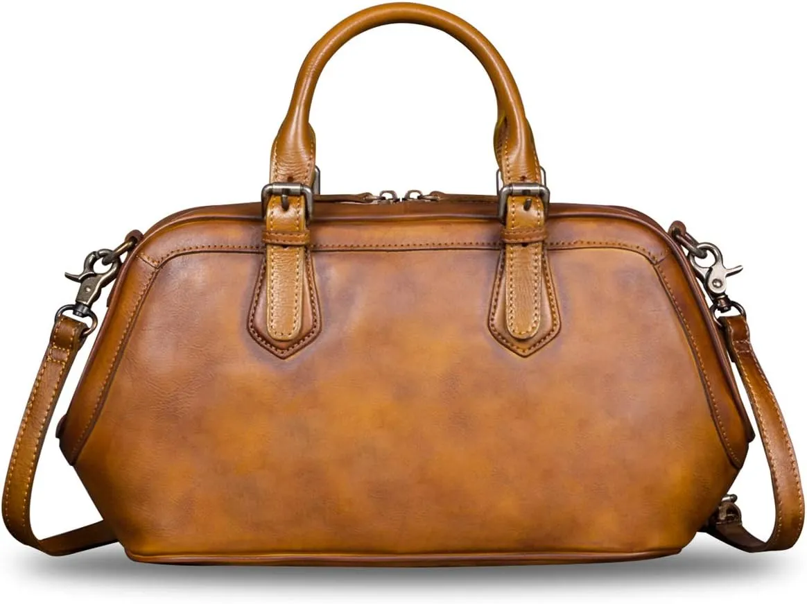 Genuine Leather Purse and Handbag for Women Fashion Handmade Leather Top Handle Purses Satchel Bags Shoulder Bag Strap