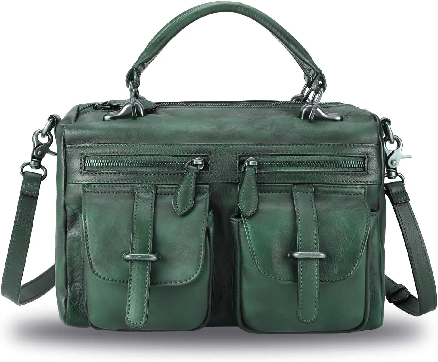 Genuine Leather Purse and Handbag for Women Vintage Handmade Leather Top Handle Satchel Purses Shoulder Bag Strap