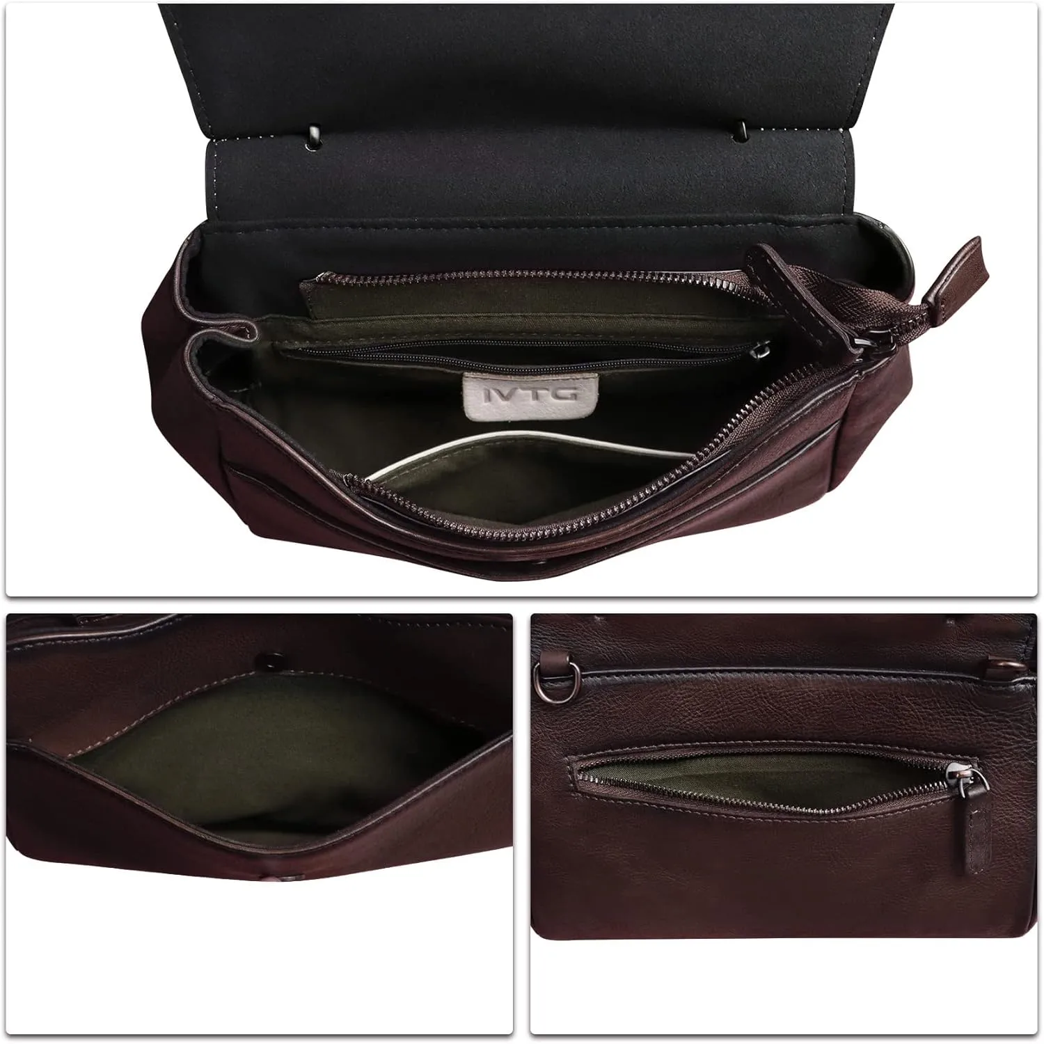 Genuine Leather Satchel for Women Crossbody Bags Handmade Vintage Top Handle Handbags Purse