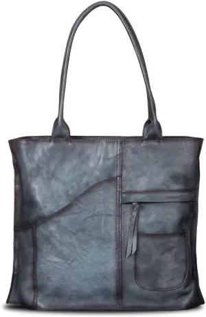 Genuine Leather Shoulder Bag Tote Bag for Women Vintage Real Leather Purses and Handbags Top Handle Satchel Bag