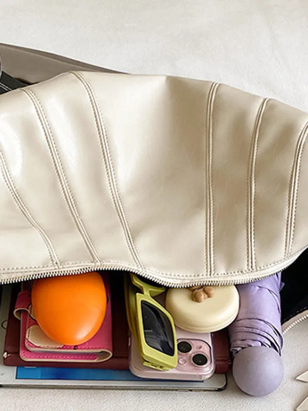 Geometric Split-Joint Zipper Crossbody Bags Bags