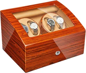 GeRRiT Automatic Watch Winder Box 4 6 Wood Shell Piano Paint Exterior Quiet Motor for Man Women Watches Flexible Watch Pads Watch Winder