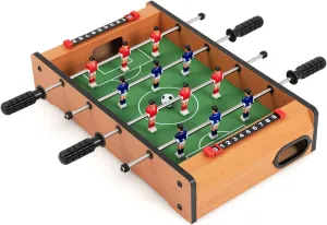 Giantex 20" Foosball Table, Easily Assemble Wooden Mini Foosball Table Top w/Footballs, Soccer Table for Arcades, Game Room, Bars, Parties, Family Night