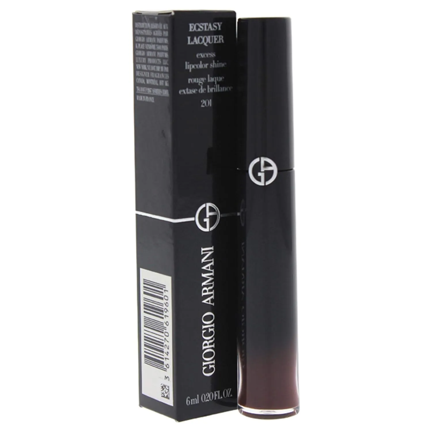 Giorgio Armani Ecstasy Lacquer Excess Lipcolor Shine - 201 Leather for Women - 0.2 oz Lip Gloss