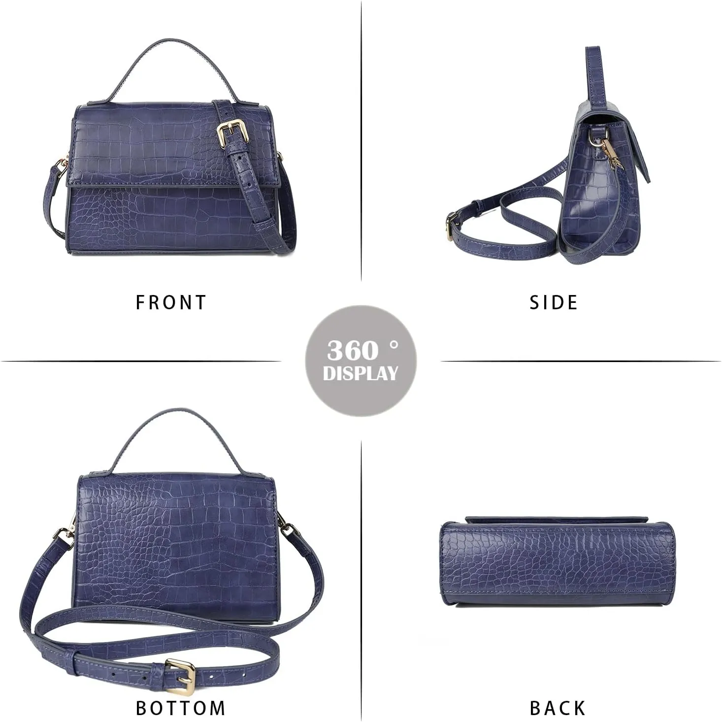 Gladdon Small Leather Crossbody Purse for Women Trendy Ladies Top Handle Shoulder Bags