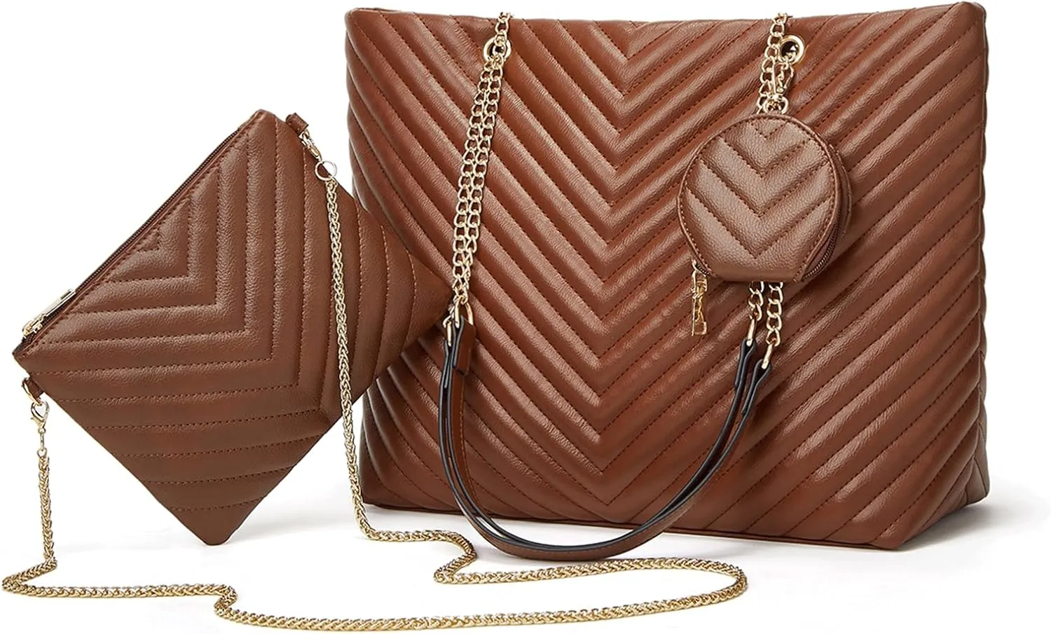 GOIACII Leather Tote Bag for Women - Shoulder Bag with Top Handle
