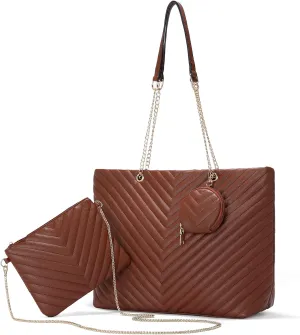GOIACII Leather Tote Bag for Women - Shoulder Bag with Top Handle