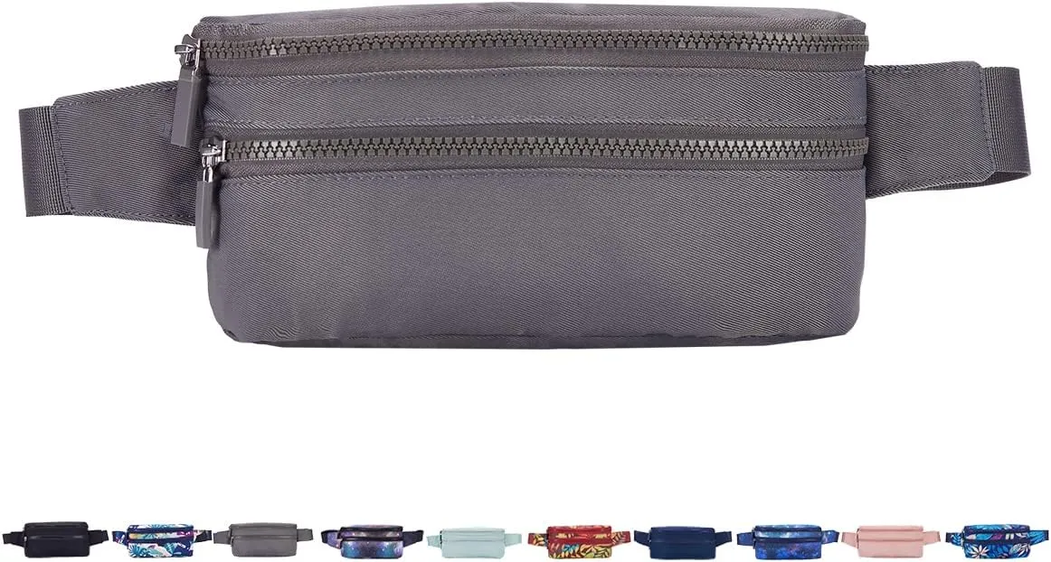 Goothdurs Fanny Pack for Women Men Fashion Waist Bag Waterproof Hip Bum Bag with Adjustable Belt for Running Travel Hiking Cycling Money