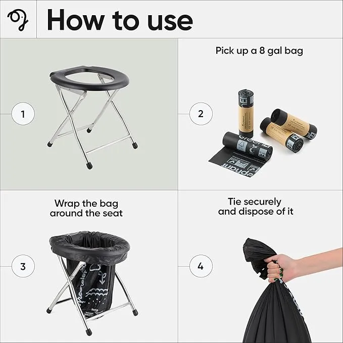 GREEN ELEPHANT Portable Toilet - Camping Toilet, Portable Toilet for Adults, Portable Potty, Composting Toilet, Porta Potty, Camp Toilet, Camping Toilets Portable, Quick Setup, Outdoor & Home Use