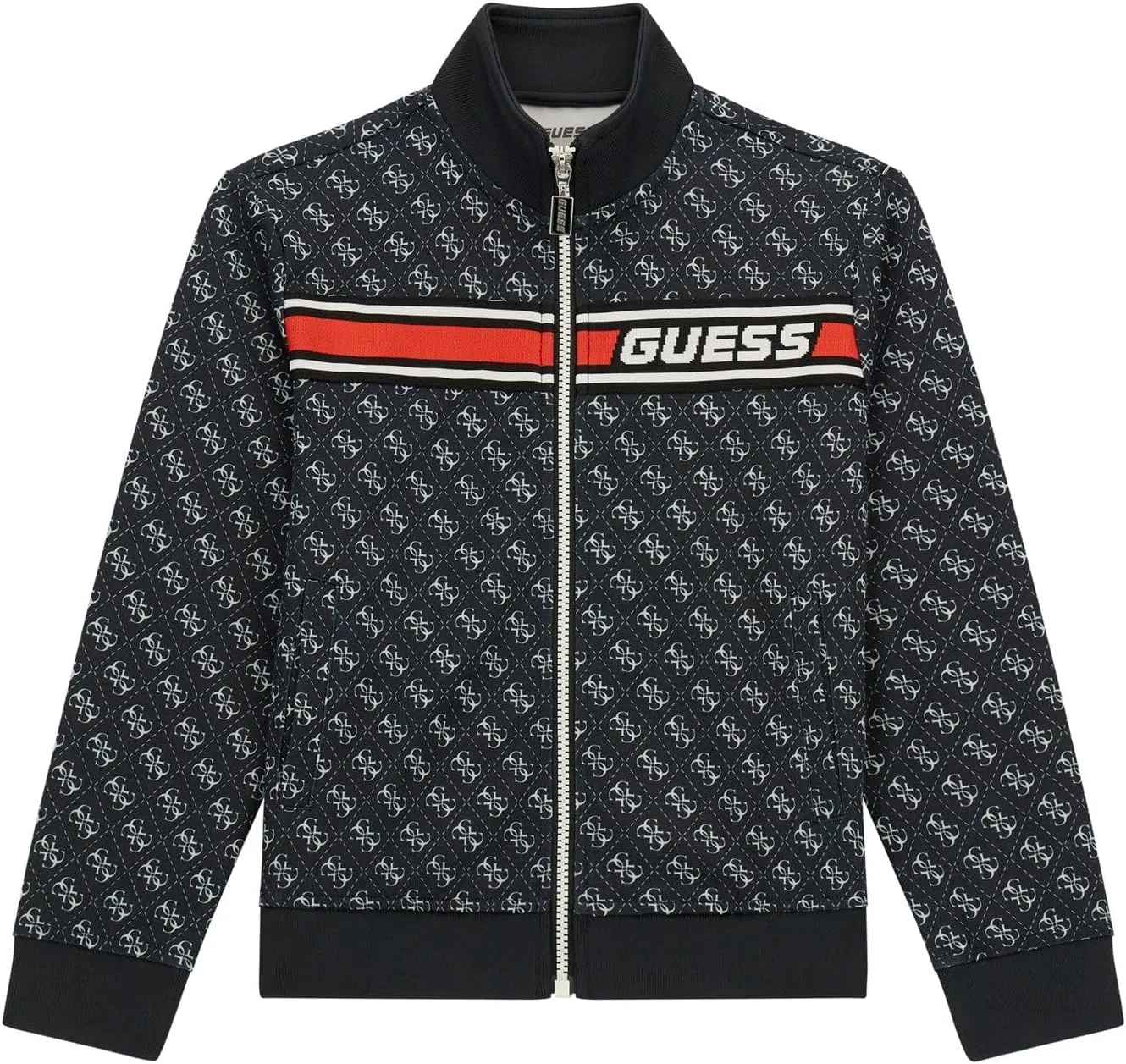 GUESS Boys' Ls Active Top W/Zip Mini Me