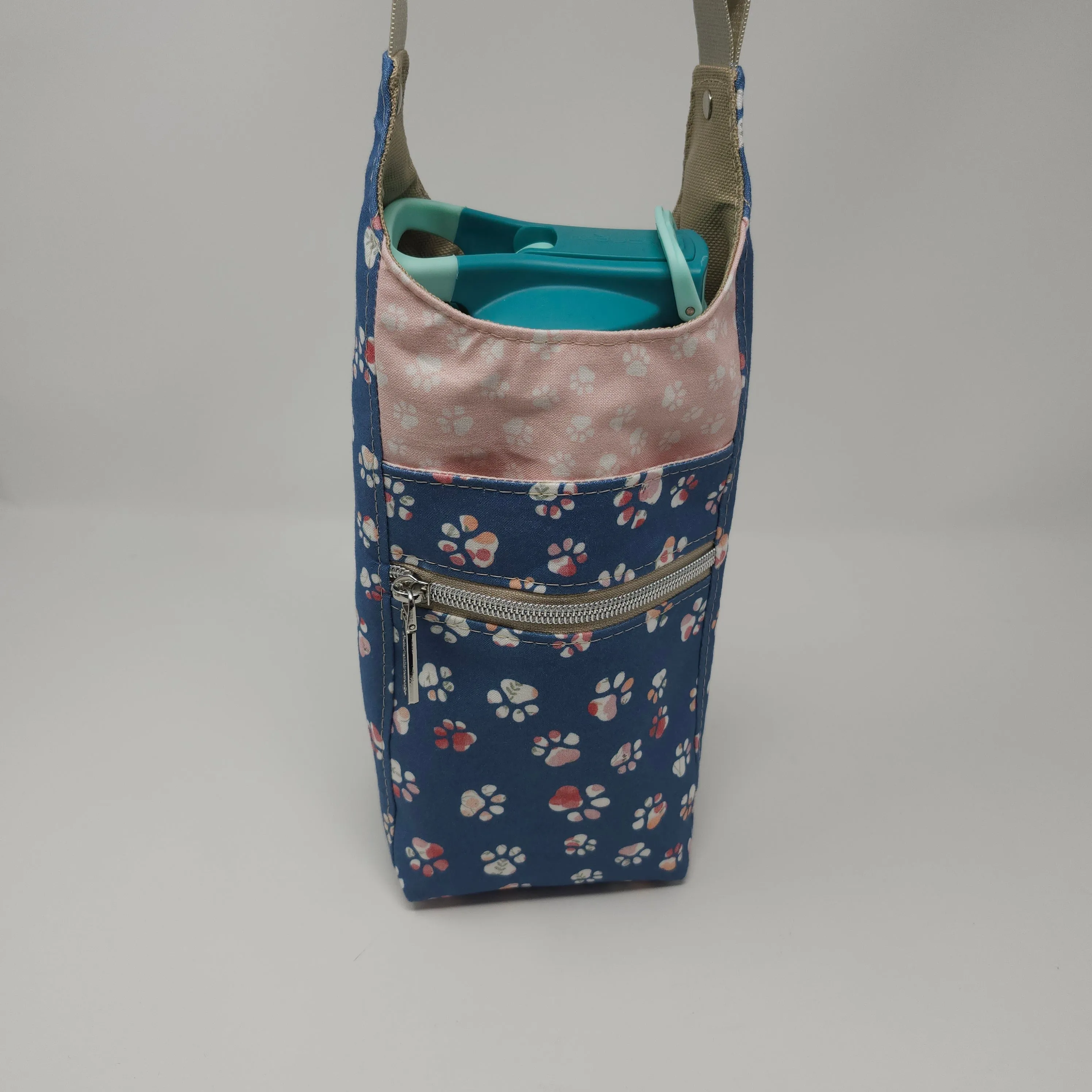 H2O2Go Crossbody Water Bottle Bag - Paws Please