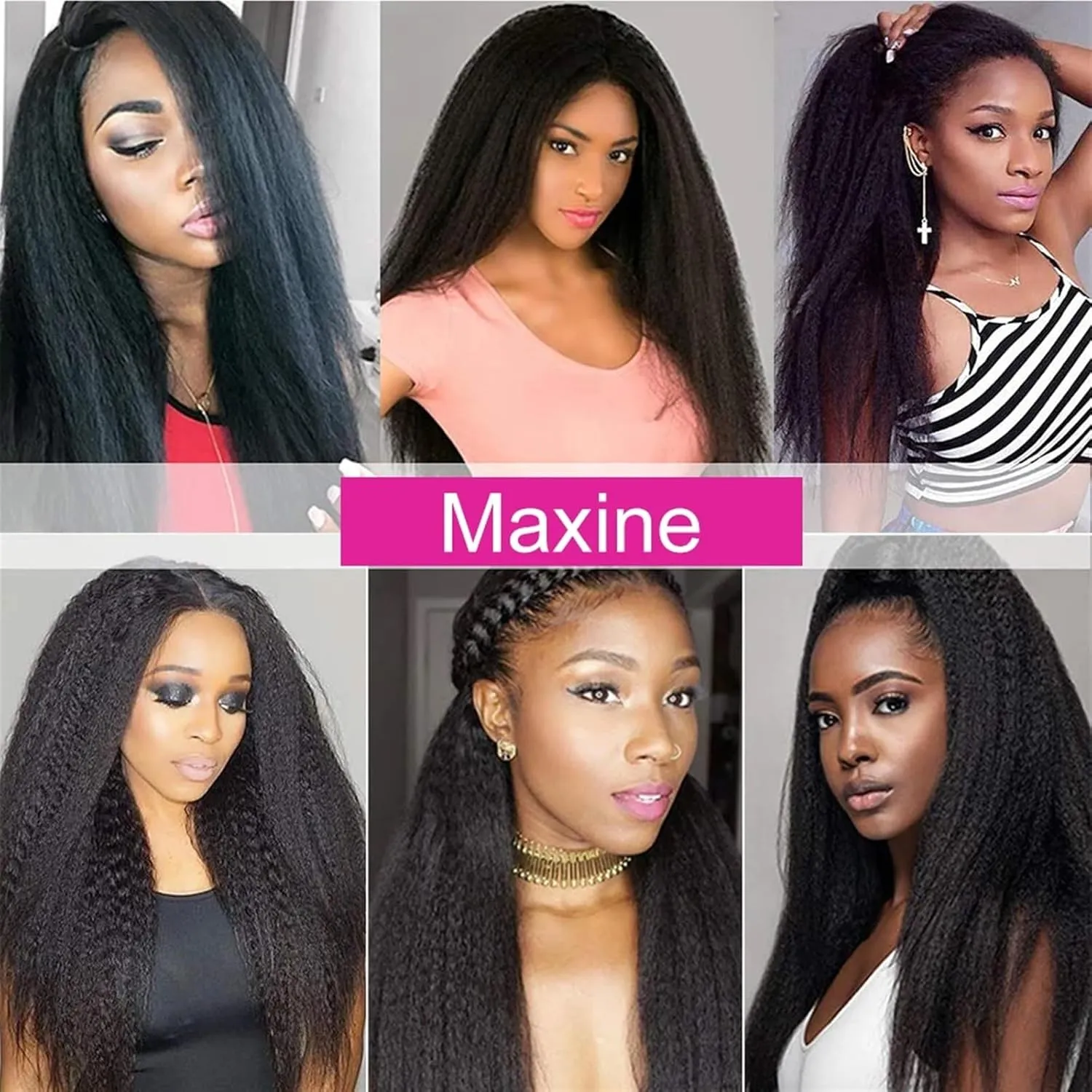 Hair Extensions Clip in Hair Extensions Real Human Hair Extensions Kinky Straight Brazilian Human Hair Clip in Extensions for Women 8Pcs Seamless Clip ins for Black Women Hair Pieces(14 inch x 2 Packs