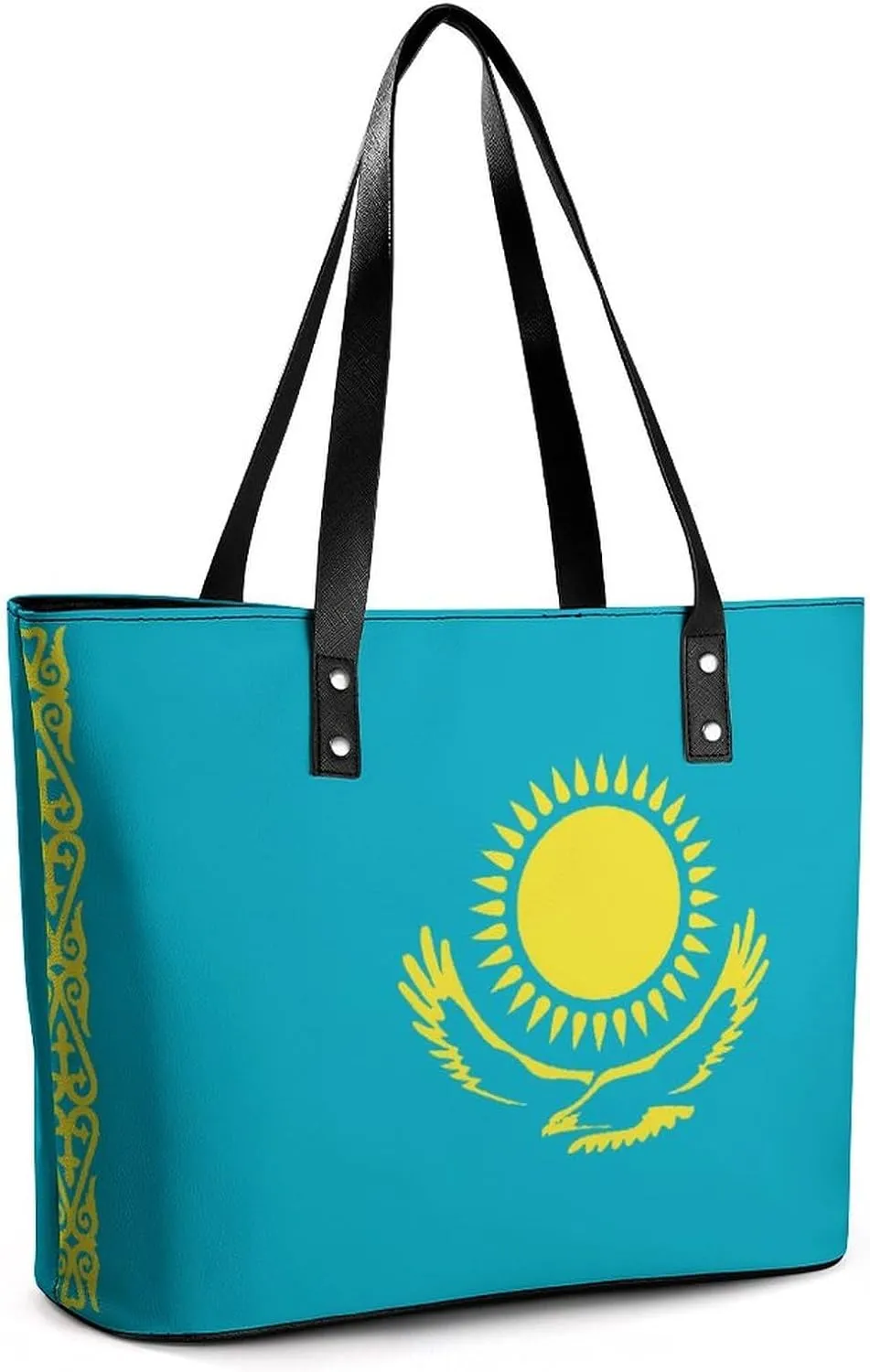 Haiti Flag Leather Handbag Women Large Tote Bag with Zipper Perfect for Work