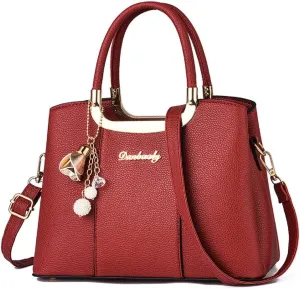 Handbags and Purses for Women PU Leather Shoulder Bags Pendant Satchel Crossbody Bag Top-Handle Tote