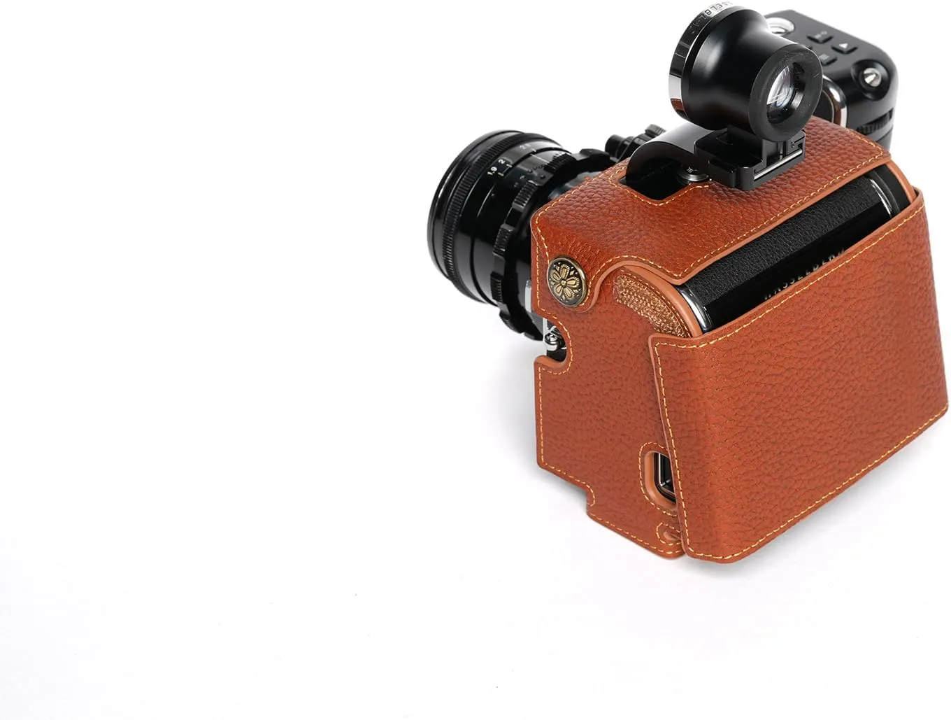 Handmade Genuine Real Leather Camera Case Bag Cover for Hasselblad 907X CFV 100C CFV II 50C Handle Version Rufous Color