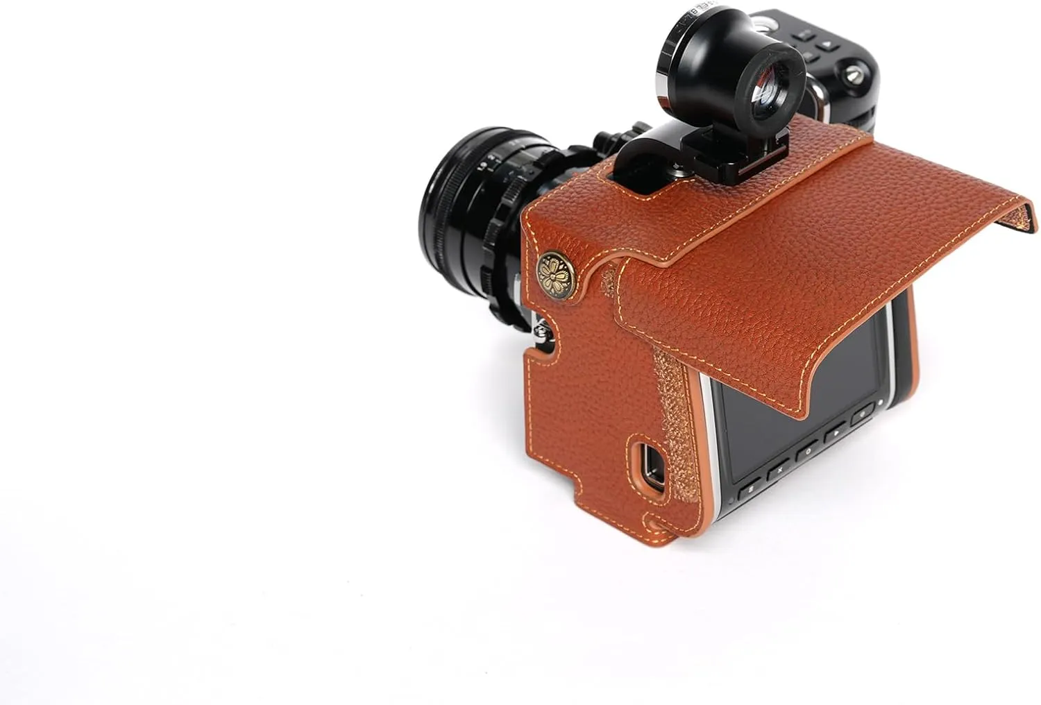 Handmade Genuine Real Leather Camera Case Bag Cover for Hasselblad 907X CFV 100C CFV II 50C Handle Version Rufous Color