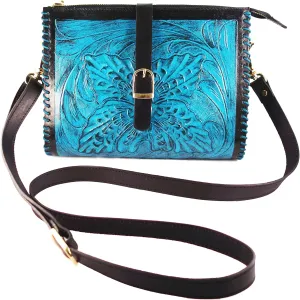 Hantooled Sling Leather Bag for Women, Tan Color, Crossbody Leather Bag, Women's Crossbody Handbag