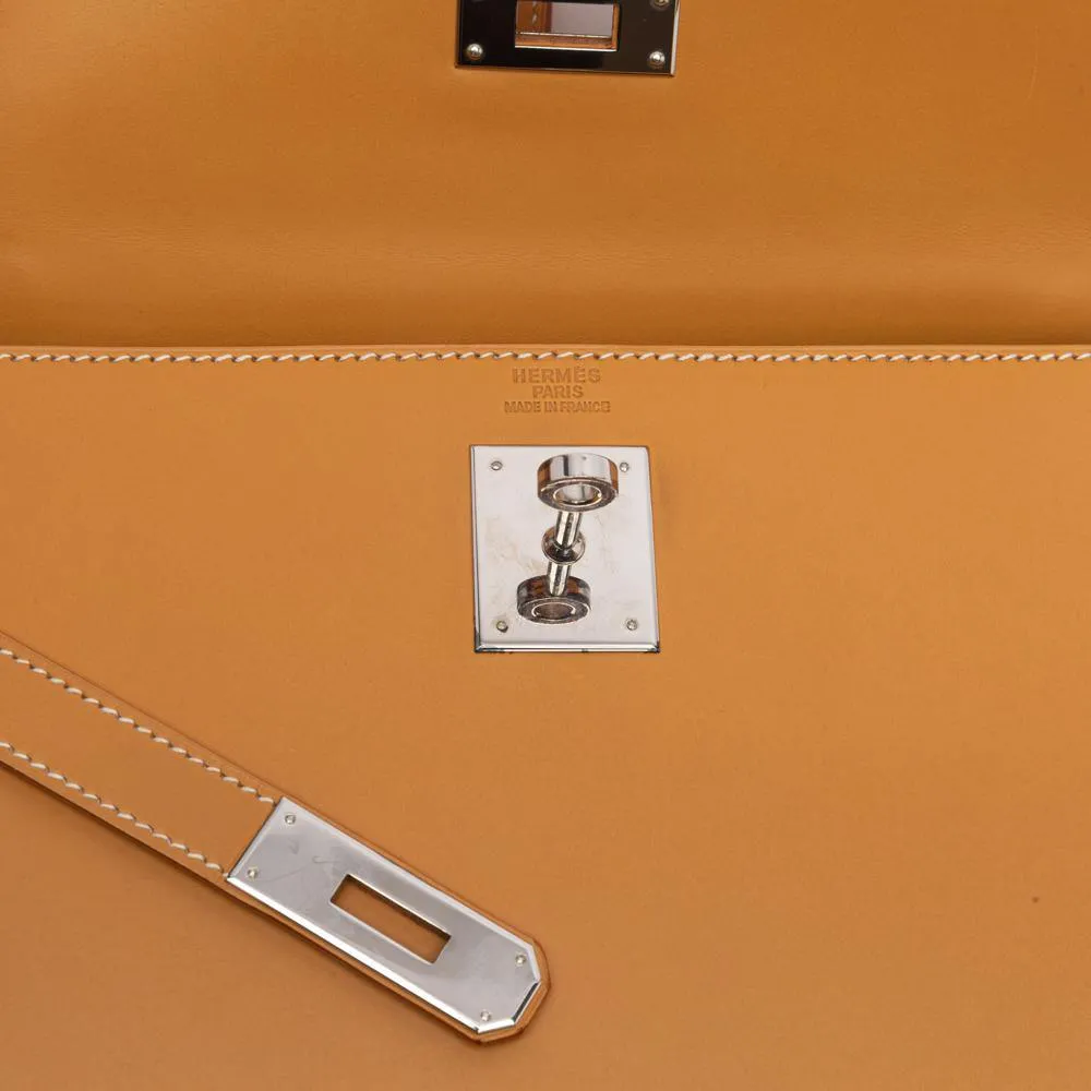 Hermes Natural Chamonix Leather Kelly Sellier 32 Bag