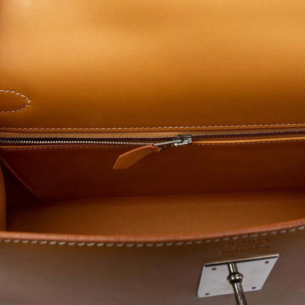 Hermes Natural Chamonix Leather Kelly Sellier 32 Bag