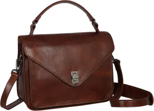 HESHE Crossbody Bags for Women Leather Purses and Handbags Vintage Fashion Shoulder Bag with Multi Compartments