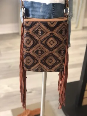 Hide Junkie Aztec Rust Brown Tote