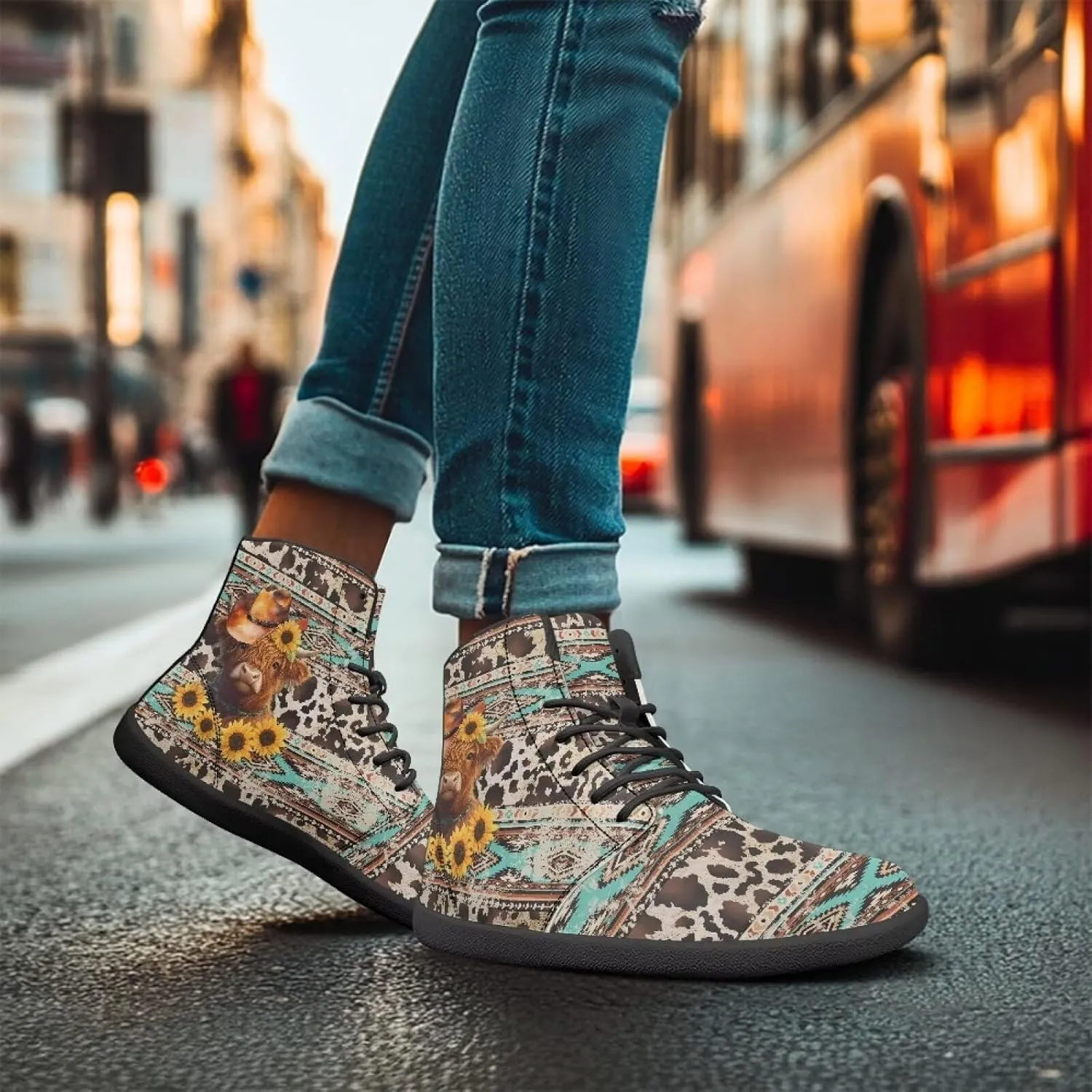 High Top Sneakers for Women Waterproof Barefoot Leather Shoes Women