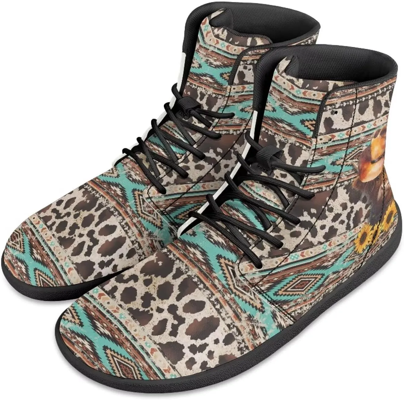 High Top Sneakers for Women Waterproof Barefoot Leather Shoes Women