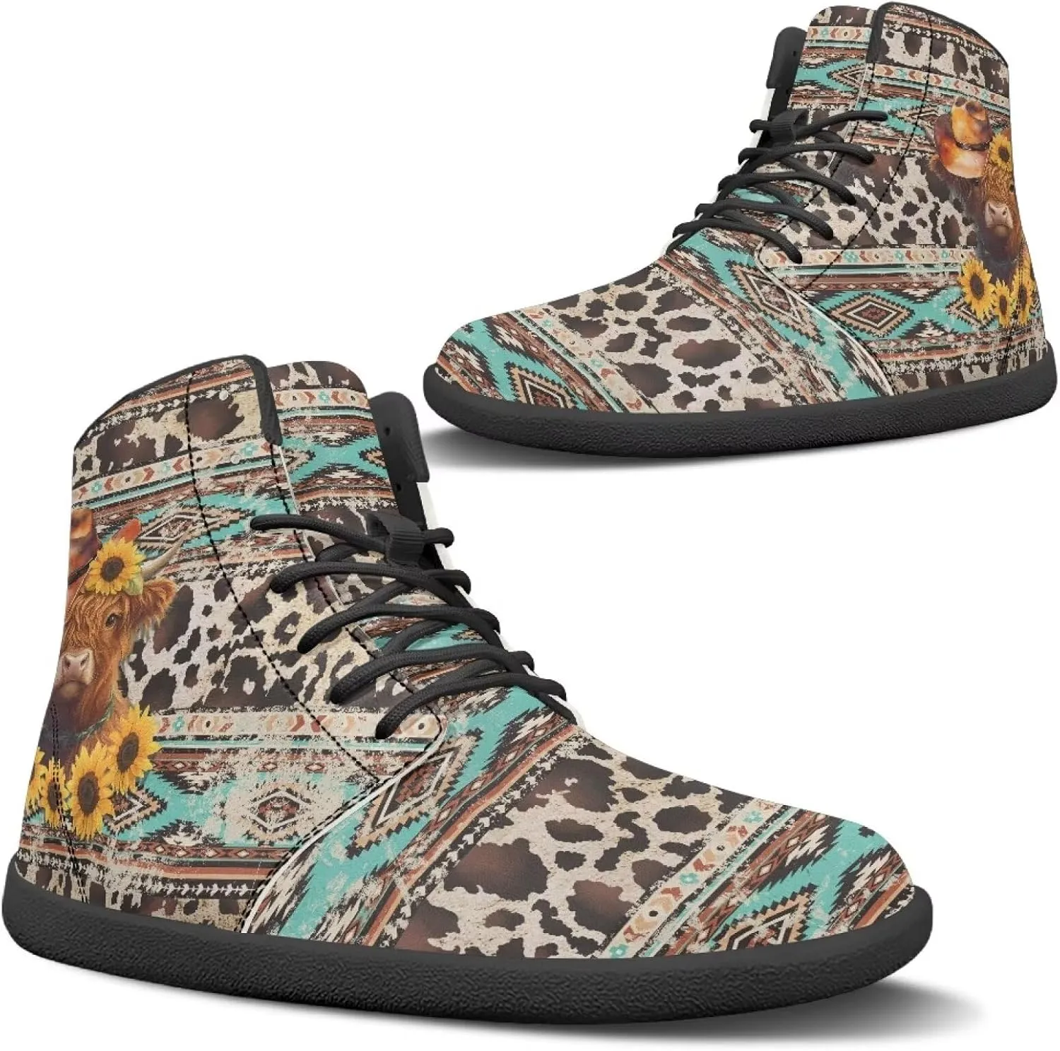 High Top Sneakers for Women Waterproof Barefoot Leather Shoes Women