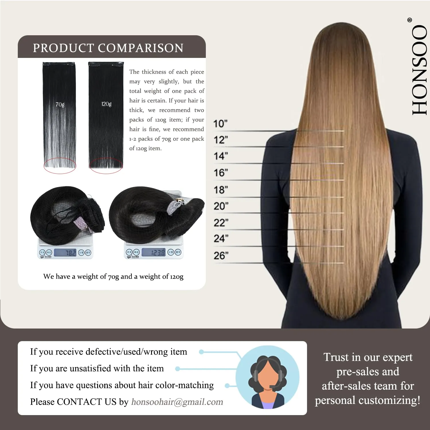 Honsoo Clip In Virgin Hair Extensions 18inch 70g 7pcs Mixed Bleach Blonde Real Human Hair Extensions Balayage Straight Silky Real Human Hair