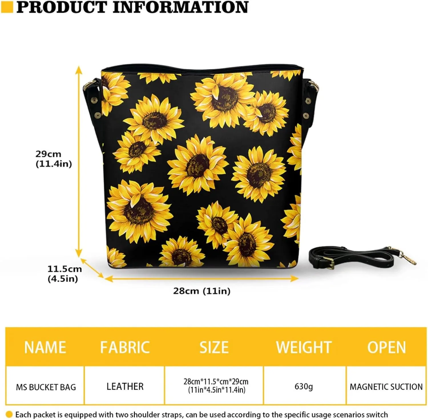 HUGS IDEA Boho Bags for Women Leather Handbag Shoulder Bucket Crossbody Purse