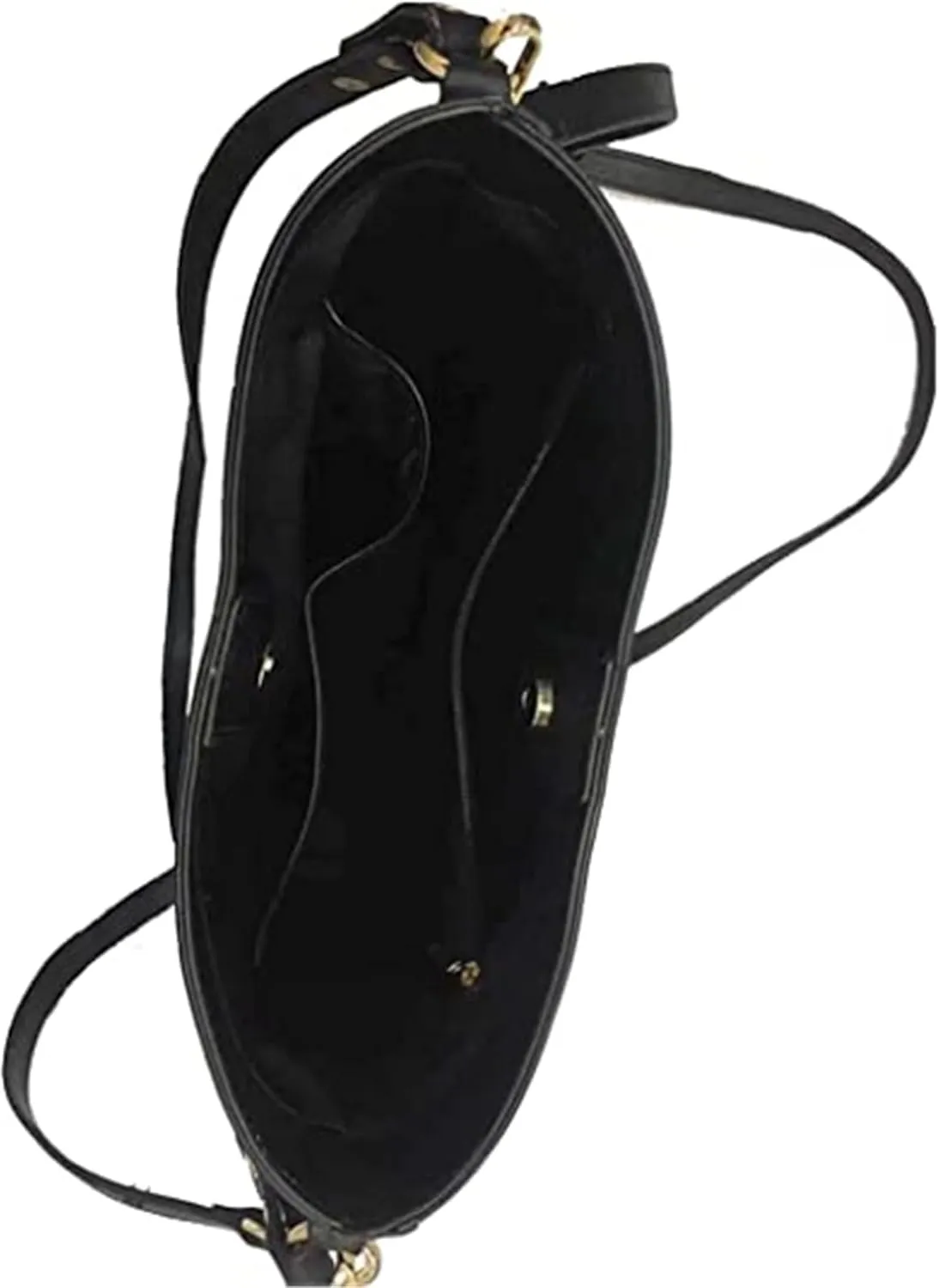 HUGS IDEA Boho Bags for Women Leather Handbag Shoulder Bucket Crossbody Purse