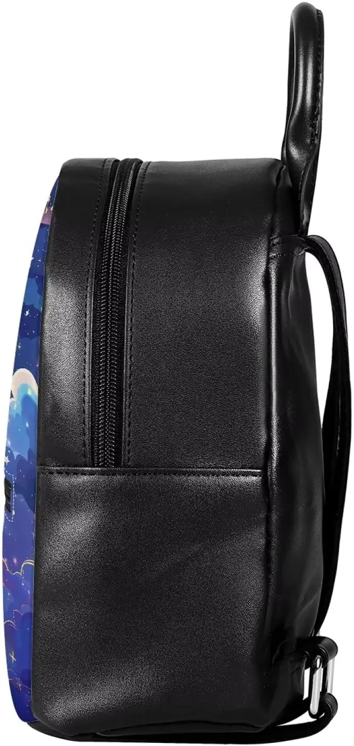 HUGS IDEA Cute Cartoon Axolotl Print Womens Mini Backpack Purse Teens Girls School Travel Shoulder Purse Bagpack Bags