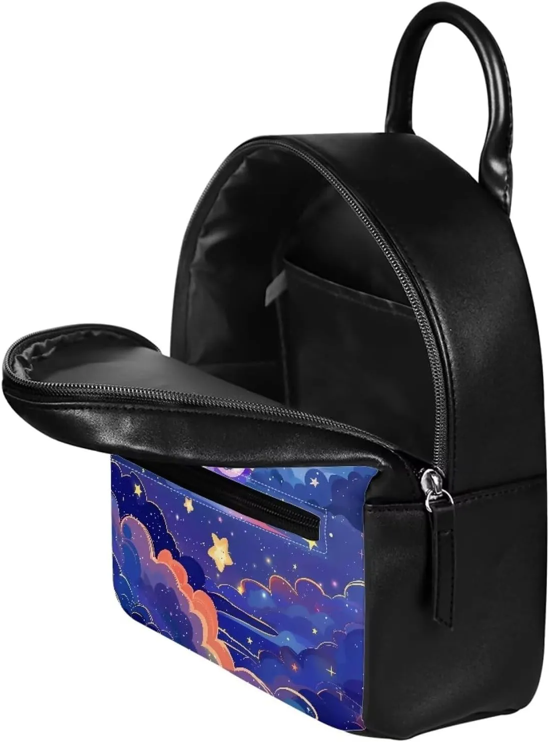 HUGS IDEA Cute Cartoon Axolotl Print Womens Mini Backpack Purse Teens Girls School Travel Shoulder Purse Bagpack Bags