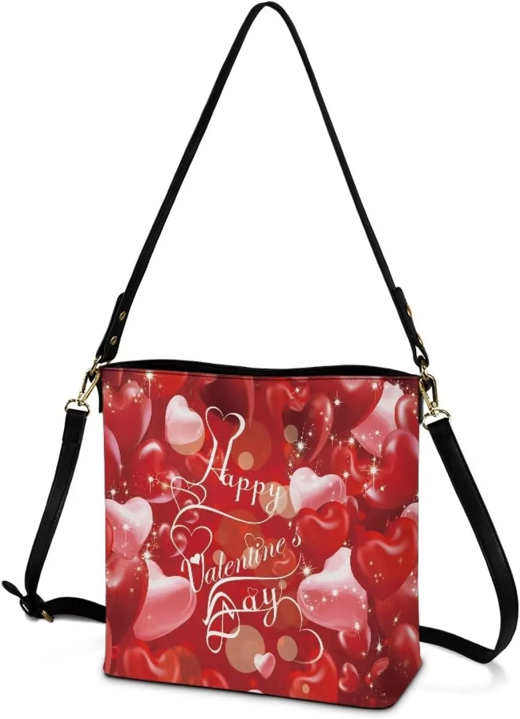HUGS IDEA Handbags for Women Large Capacity Hobo Bags Leather Bucket Top-handle Purse