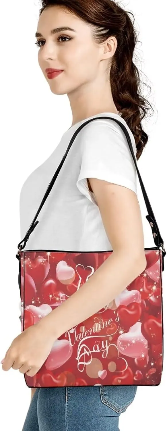 HUGS IDEA Handbags for Women Large Capacity Hobo Bags Leather Bucket Top-handle Purse