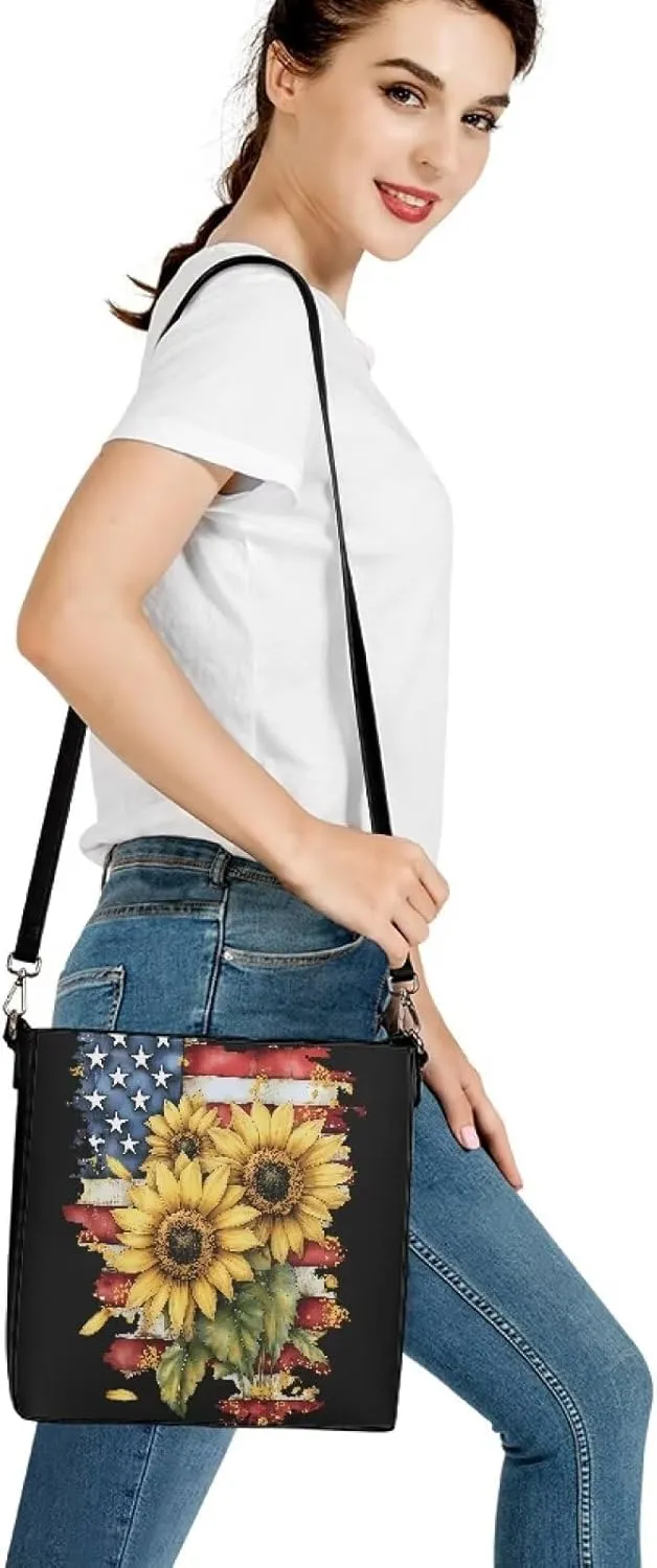 HUGS IDEA Handbags for Women's Leather Hobo Bags Shoulder Bucket Crossbody Purse