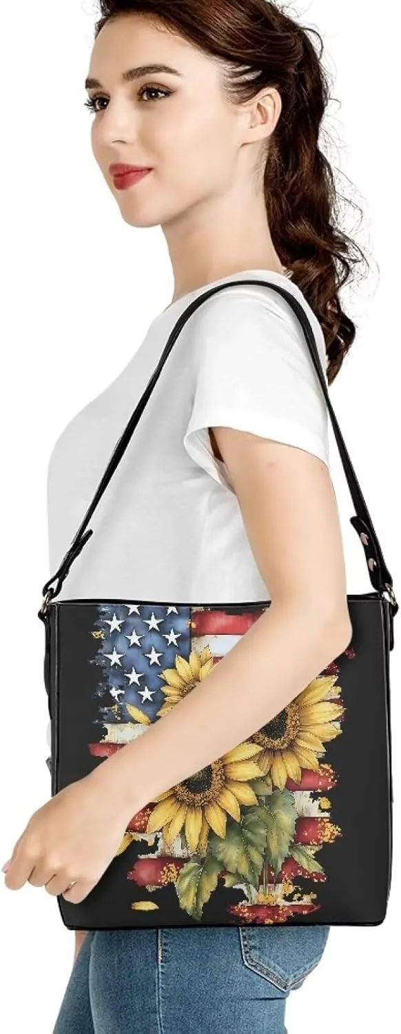 HUGS IDEA Handbags for Women's Leather Hobo Bags Shoulder Bucket Crossbody Purse