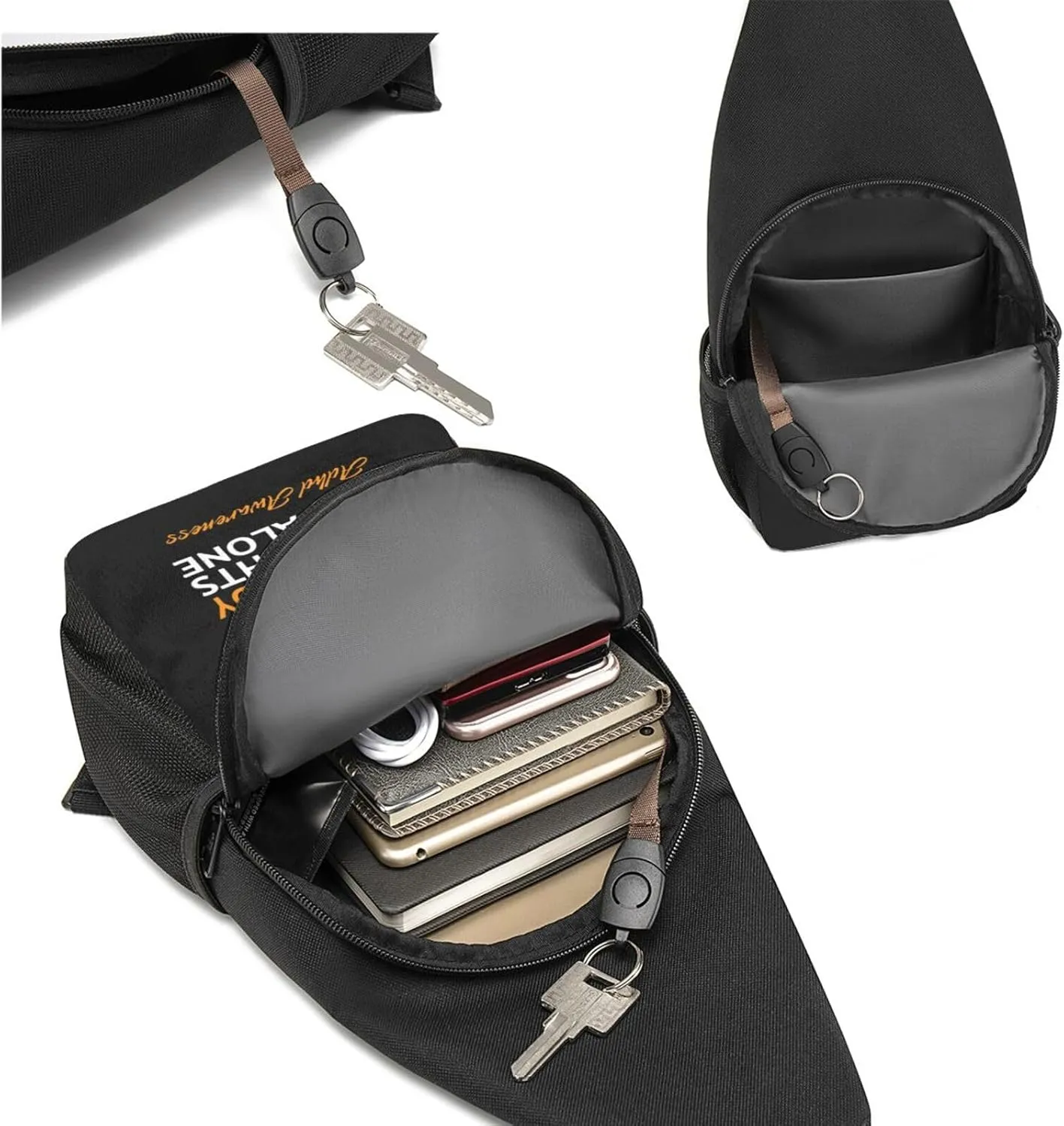 In This Family Nobody Fights Alone Adhd Awareness Chest Pack Leisure Shoulder Crossbody Chest Bag