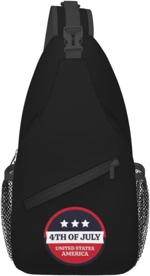 Independence Day Crossbody Bags For Women Men Chest Backpack Gym Shoulder Bag Travel Outdoor Sports Casual Crossbody Bags