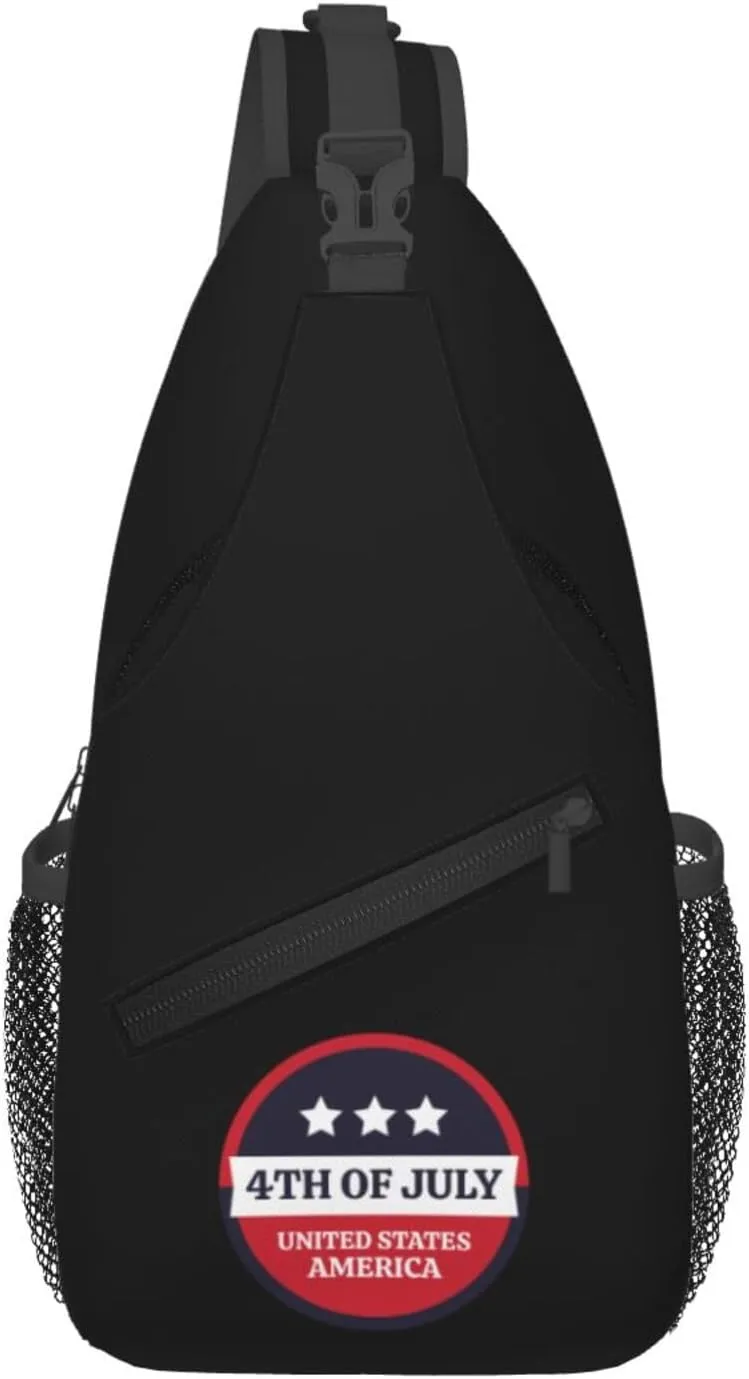 Independence Day Crossbody Bags For Women Men Chest Backpack Gym Shoulder Bag Travel Outdoor Sports Casual Crossbody Bags