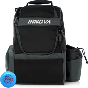 Innova Discs Innova Adventure Pack Golf Backpack 2023 – Holds 25 Discs – Includes Innova Mini, Disc Golf Bag (Grey)
