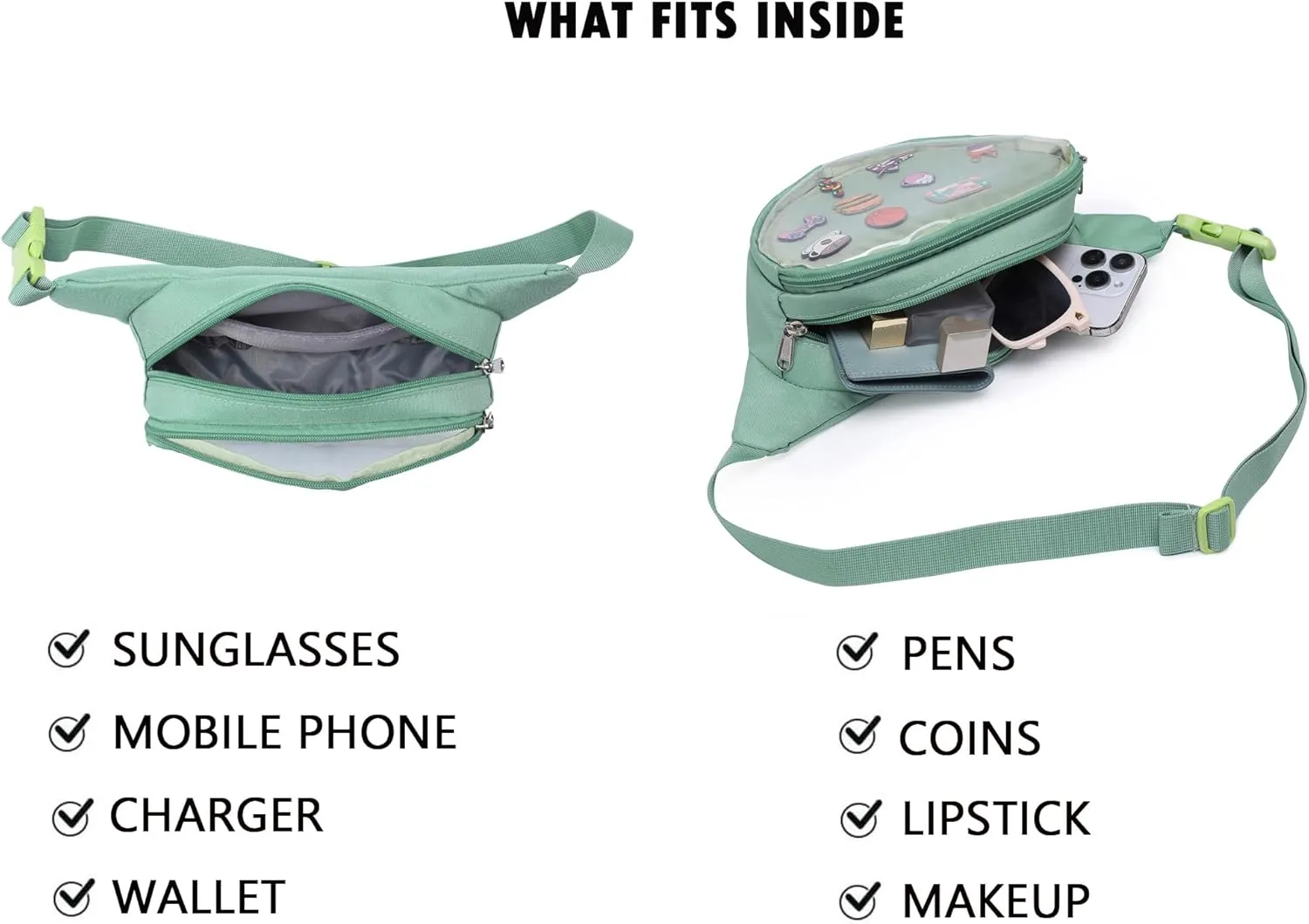 Ita Bag Belt Bag Shoulder Bag Fanny Pack Waist Pack for Travel Walking Running Hiking Cycling