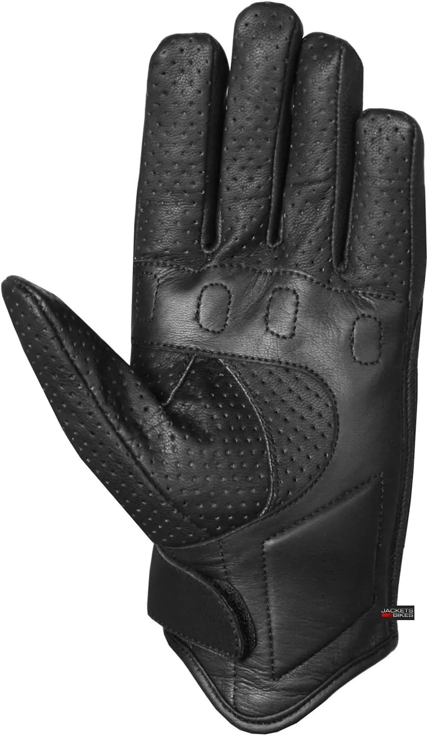 Jackets 4 Bikes Men's Premium Leather Street Motorcycle Protective Cruiser Biker Gel Gloves
