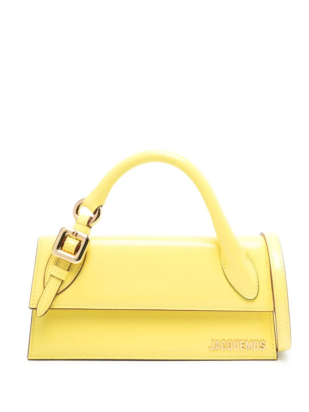 JACQUEMUS Mini Leather Handbag with Foldover Top