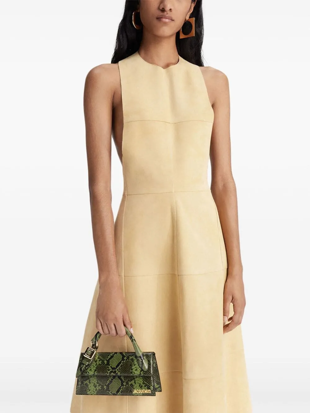 JACQUEMUS Mini Leather Handbag with Foldover Top