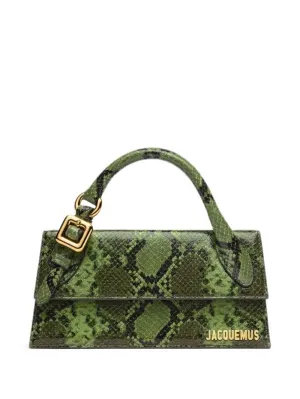 JACQUEMUS Mini Leather Handbag with Foldover Top