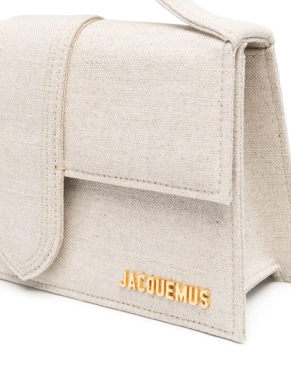 JACQUEMUS Mini Leather Handbag with Gold-Tone Accents
