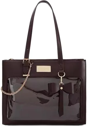 Japanese Style Sweet Bow Lolita Handbags PU Leather Display Messenger Shoulder Bag Women's Fashion Top-handle Bag