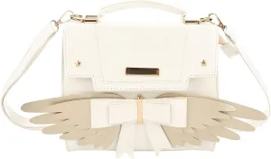 JHVYF Women's Cute Wings Bow Top Handle Cross Body Shoulder Bags Girls Kawaii Handbag