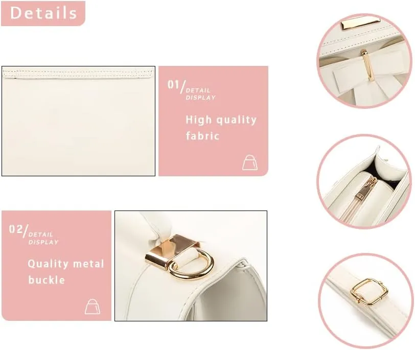 JHVYF Women's Cute Wings Bow Top Handle Cross Body Shoulder Bags Girls Kawaii Handbag